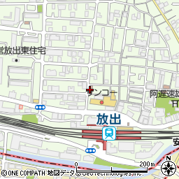 鶴見放出東郵便局周辺の地図