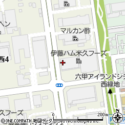 伊藤ハム　六甲工場周辺の地図