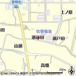 愛知県田原市吉胡町瀬戸田周辺の地図
