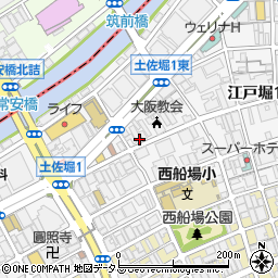 うどん居酒屋 江戸堀周辺の地図