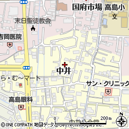 岡山県岡山市中区中井周辺の地図