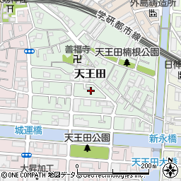 大阪府大阪市城東区天王田12周辺の地図