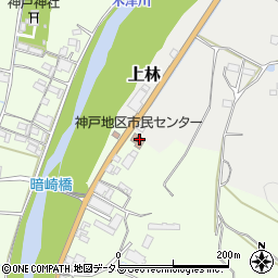 伊賀市神戸地区市民センター周辺の地図
