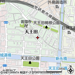 大阪府大阪市城東区天王田9周辺の地図