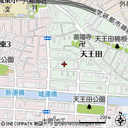大阪府大阪市城東区天王田11周辺の地図