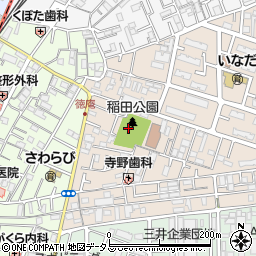 稲田公園周辺の地図