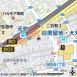 神戸プラザホテル周辺の地図