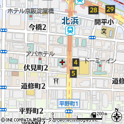 ダイワロイネットホテル大阪北浜周辺の地図