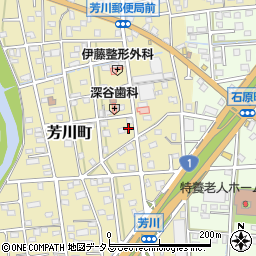 静岡県浜松市中央区芳川町434周辺の地図