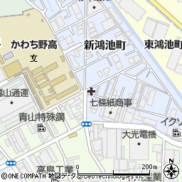 大阪府東大阪市新鴻池町3-10周辺の地図