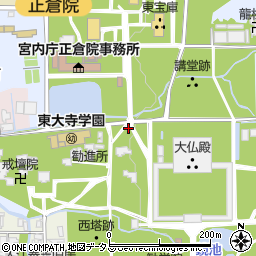 奈良県奈良市東大寺境内町周辺の地図