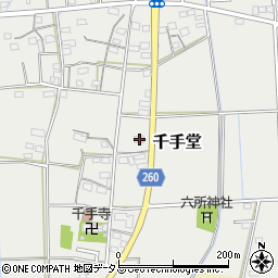 静岡県磐田市千手堂845周辺の地図