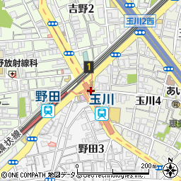 地下鉄玉川周辺の地図