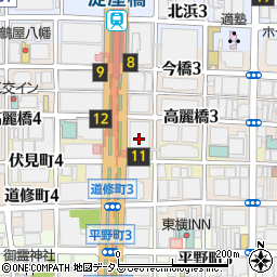 三菱ＵＦＪ銀行大阪ビル周辺の地図