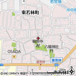 静岡県浜松市中央区東若林町1054周辺の地図