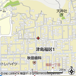 岡山県岡山市北区津島福居周辺の地図