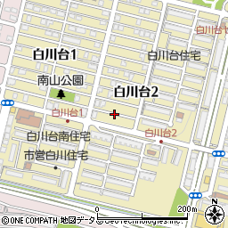 兵庫県神戸市須磨区白川台2丁目44周辺の地図