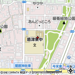 東大阪市立盾津東中学校周辺の地図