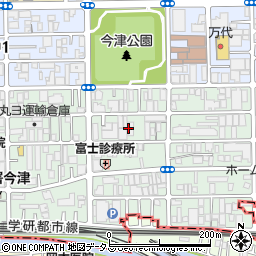 大阪府大阪市鶴見区今津南2丁目3周辺の地図