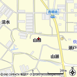 愛知県田原市吉胡町山田周辺の地図