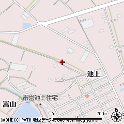 愛知県豊橋市老津町池上周辺の地図
