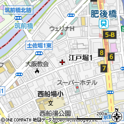 大阪府大阪市西区江戸堀1丁目18-14周辺の地図