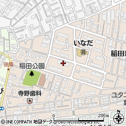 大阪府営東大阪稲田住宅周辺の地図
