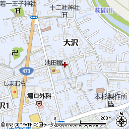 静岡県牧之原市大沢527-7周辺の地図