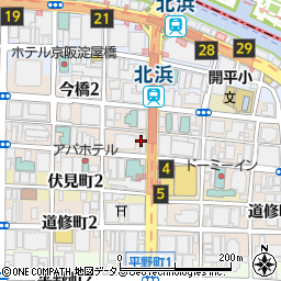 サンマルクカフェ 大阪北浜店周辺の地図