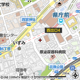 ブリリアタワー神戸元町周辺の地図