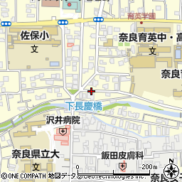 奈良県奈良市佐保川南町周辺の地図