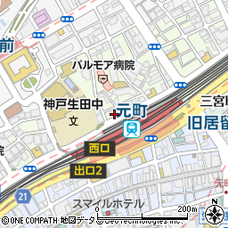 兵庫県神戸市中央区北長狭通4丁目8周辺の地図