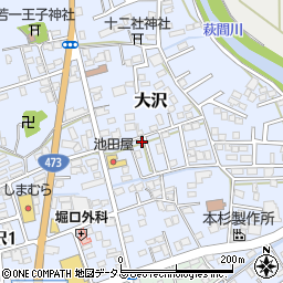 静岡県牧之原市大沢527-6周辺の地図