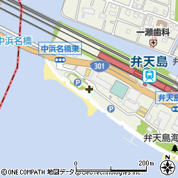 弁天島海浜公園トイレ２周辺の地図