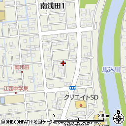 静岡県浜松市中央区南浅田周辺の地図