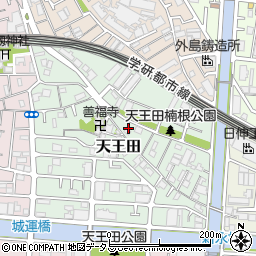 大阪府大阪市城東区天王田5周辺の地図