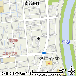 静岡県浜松市中央区南浅田周辺の地図