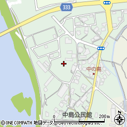 島根県益田市中島町周辺の地図