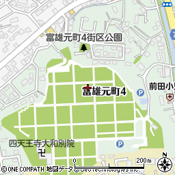 奈良県奈良市富雄元町周辺の地図