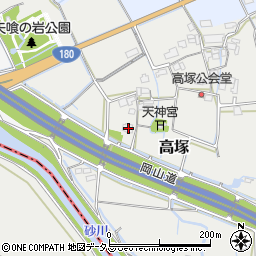 岡山県岡山市北区高塚169周辺の地図