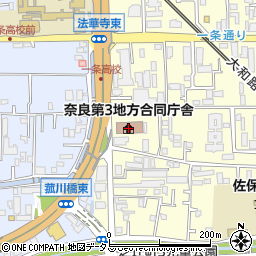 奈良公共職業安定所周辺の地図