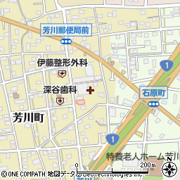 静岡県浜松市中央区芳川町348周辺の地図