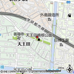 天王田楠根公園周辺の地図