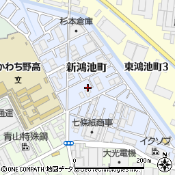 大阪府東大阪市新鴻池町12-30周辺の地図