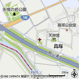 岡山県岡山市北区高塚162周辺の地図