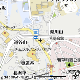 兵庫県神戸市須磨区車奥中ノ尾周辺の地図