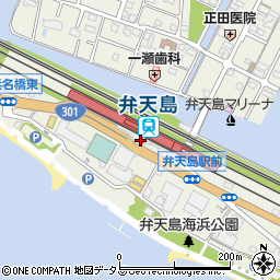 弁天島駅前公衆トイレ周辺の地図