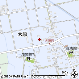 静岡県磐田市大原2387周辺の地図