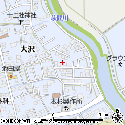 静岡県牧之原市大沢145-8周辺の地図