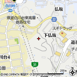 兵庫県神戸市須磨区車奥西山周辺の地図
